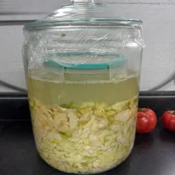 Spicy Tangy Garden Sauerkraut with Lemongrass and Nutmeg